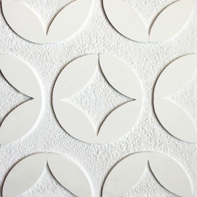 Xavery - biała płytka cementowe z wzorem
