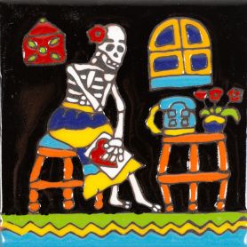 Amas - serie Catrina - piastrelle in ceramica dal Messico - 1 pezzo