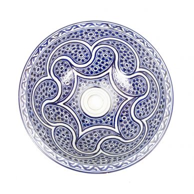 Marchena - Lavabo blu in ceramica marocchina 
