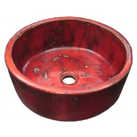 Gabriela - lavabo in ceramica rosso