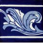 Asturia Cenefa - piastrelle in ceramica blu 15x15 - 22 pezzi