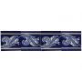 Asturia Cenefa - piastrelle in ceramica blu 15x15 - 22 pezzi