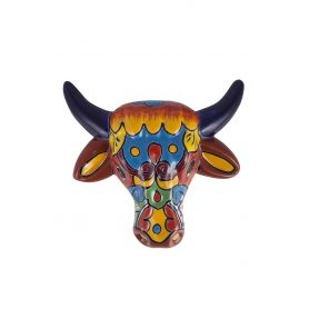 Vaca - testa decorativa di una mucca - Ceramica Talavera