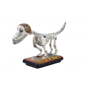 Perro y Huesos - originale figura di cane in tecnica Talavera