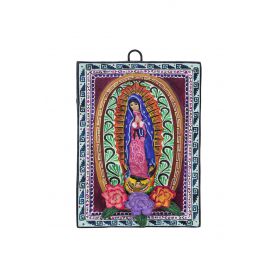 Virgen Cuadro - immagine di una vergine - 15x11 cm