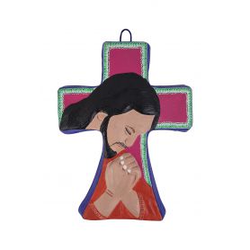 Cruz Cristo Orando - croce dal Messico - altezza 22 cm