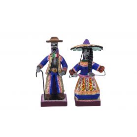 Matrimonio - uomo e donna - artigianato messicano - altezza 13 cm