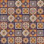 Gael - patchwork di piastrelle messicane in ceramica con rilievo