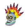 Cráneo flamas con bicho - cranio in fiamme dal Messico