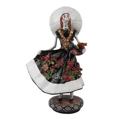 Catrina Tehuana - figura tradizionale del Messico con motivo Talavera