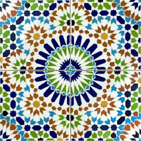 Fara - piastrelle marocchine in ceramica 20x20 cm, 12 piastrelle in set (0,5 m2)