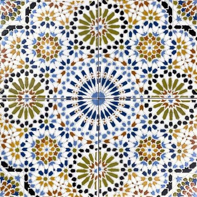 Kenza - Piastrelle di ceramica marocchina 20x20cm