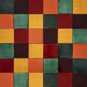 Borgońa - mosaico di piastrelle monocolore - 90 pezzi, 1 m2