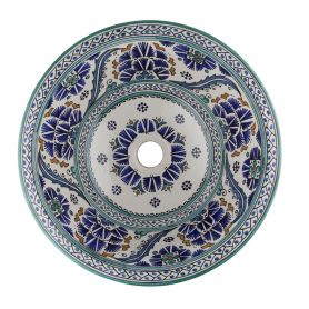 Sishia - lavabo colorato in ceramica marocchina