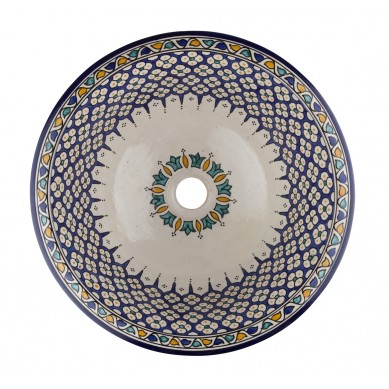 Tefeza - Lavabo colorato in ceramica marocchina 