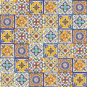 Felipe - patchwork colorato di piastrelle messicane in ceramica con rilievo