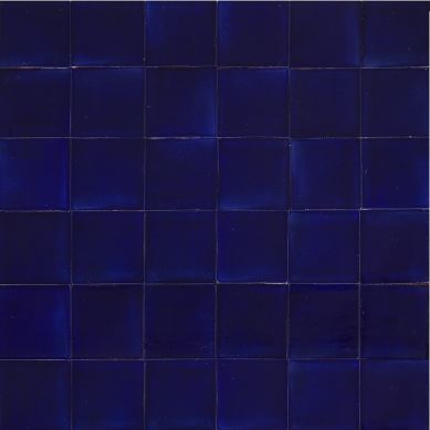 Azul Brillante - piastrelle monocolore di ceramica scuro - 90 piastrelle