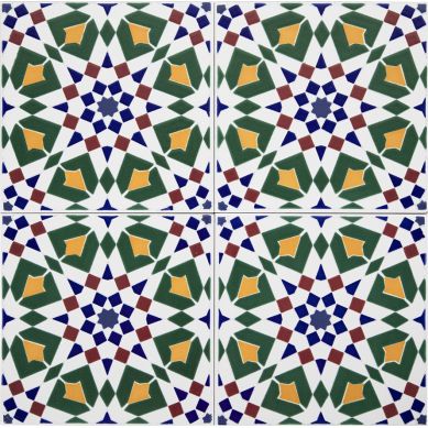 Tanger - Piastrelle di ceramica marocchina 20x20 cm