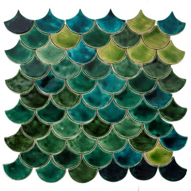 Squama di pesce - set di piastrelle "Stagno della foresta" della serie "Acqua"