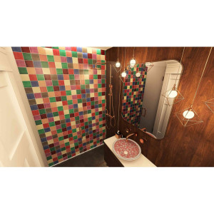 Ciruela - piastrelle di ceramica patchwork - 30 pezzi