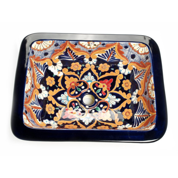 Dina - talavera decorato da incasso Rettangolare