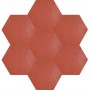 Heksagonalne kafle jednobarwne - czerwone