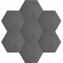 Heksagonalne kafle jednobarwne - czarne
